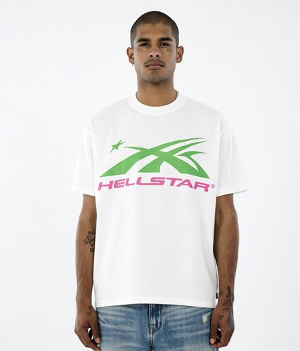 Hellstar地狱之星流星火焰LOGO美式摇滚文化复古印花高街潮流短袖