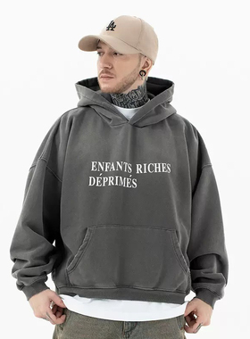 Enfants Riches Deprimes忧郁的富二代ERD渐变加绒卫衣白敬亭同款