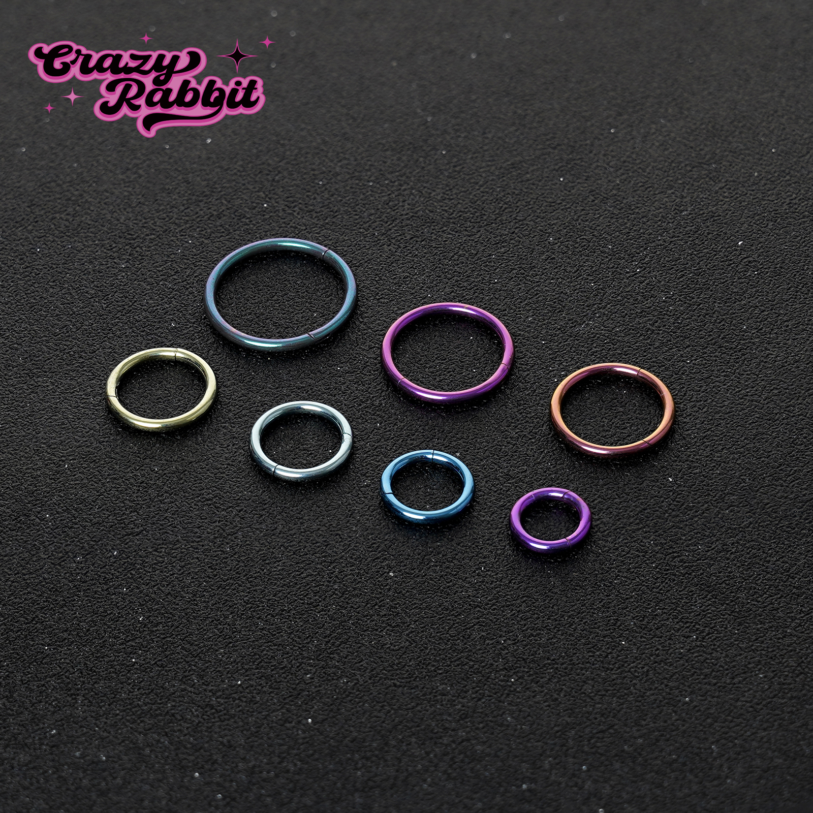 CrazyRabbit钛合金素圈耳环