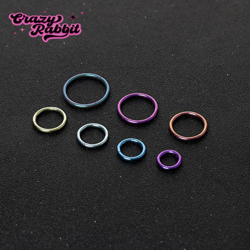 CrazyRabbit钛合金素圈耳环