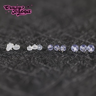 透明球钛合金F136耳钉1.2 1.0杆可用内螺纹0.9学生耳骨钉新打可用