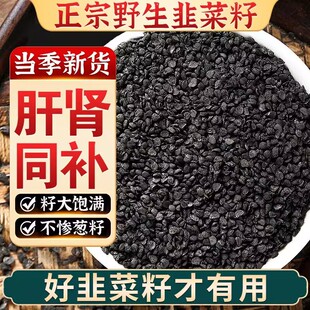 野生韭菜籽中药材炒熟功效老品种久艽韭菜子粉枸杞茶正品泡酒茶水
