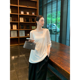 防晒罩衫 莱赛尔长袖 女宽松微透设计感露背上衣 Lin松弛智美 Maven