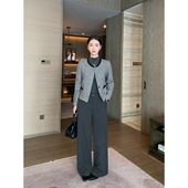 裤 Maven 极简宽松磨毛阔腿裤 女垂感通勤西装 Lin 高智办公室