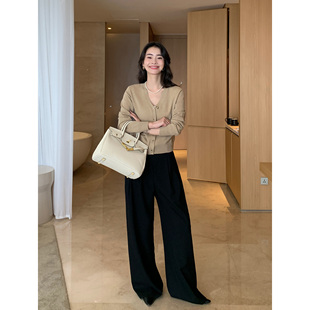 Lin 宽松显瘦垂感直筒拖地长裤 现货7折 阔腿裤 高级感西装 Maven