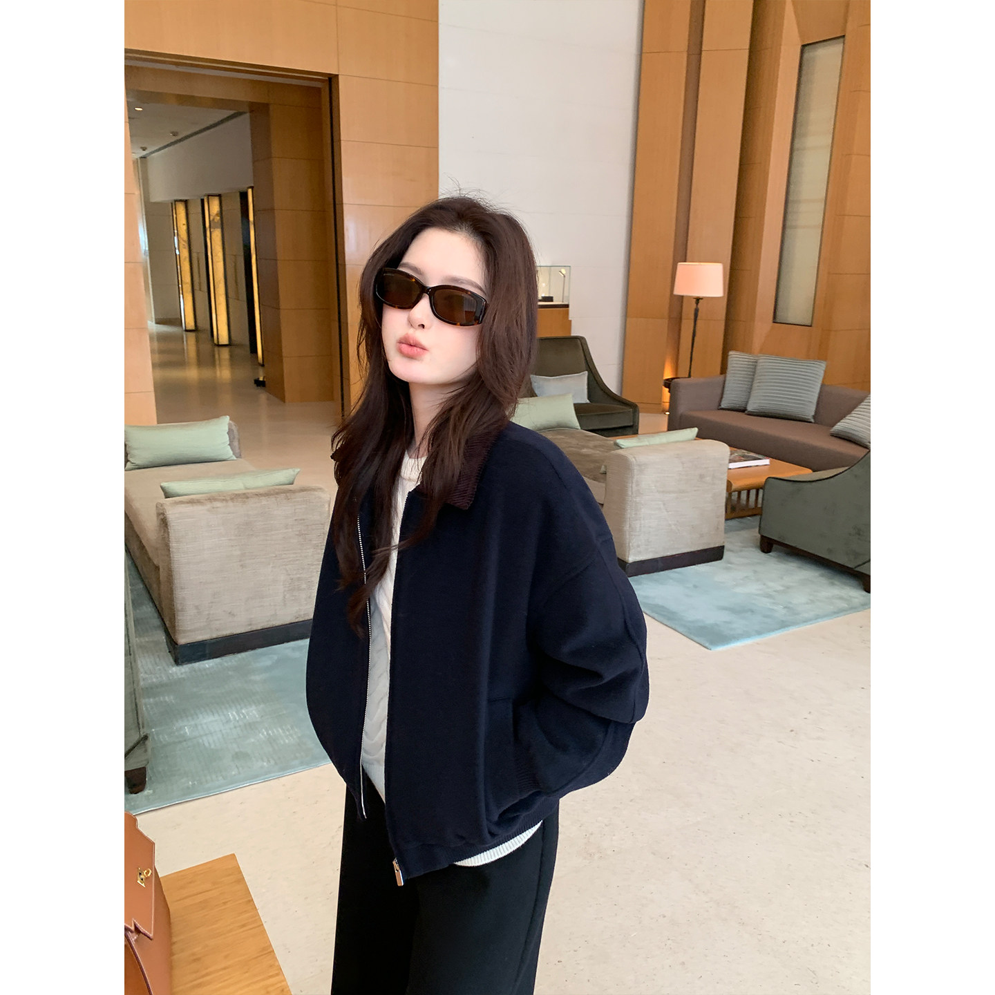 Maven Lin通勤智感 复古翻领羊毛毛呢外套女宽松通勤短款呢子夹克,女装/女士精品,毛呢外套,淘宝优惠券,粉丝福利购,淘宝优惠卷