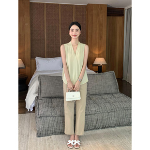 裤 女秋季 休闲裤 Lin 子 显瘦锥形九分裤 直筒西装 修身 Maven 新款