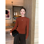 Lin暖糯亲肤 半高领长袖 针织衫 Maven 女优雅修身 显瘦羊毛打底上衣