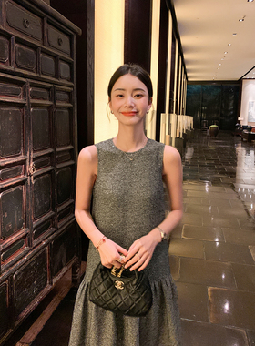 Maven Lin 高智LADY系列|小香风圆领连衣裙女优雅轻奢无袖背心裙