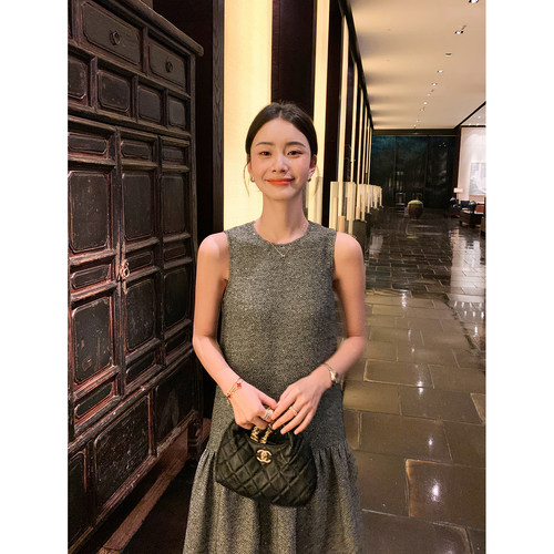 Maven Lin 高智LADY系列|小香风圆领连衣裙女优雅轻奢无袖背心裙