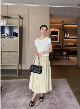 Maven Lin【现货7折】垂坠感伞裙a字裙高级感显瘦百褶裙半身裙女