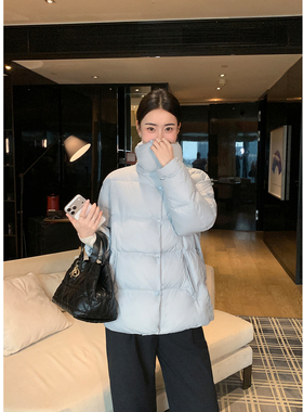 Maven Lin云朵绒感 90白鸭绒立领羽绒服女通勤翻领双拉链保暖外套