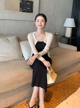 Maven Lin 高端醋酸莱赛尔针织开衫女短款防晒修身上衣圆领空调衫