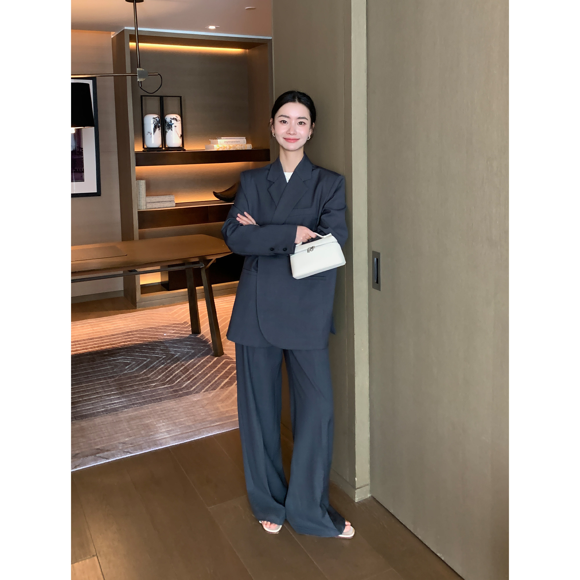 Maven Lin 精英干练垂感西装裤女春夏新款休闲宽松直筒阔腿长裤,女装/女士精品,西装裤/正装裤,淘宝优惠券,粉丝福利购,淘宝优惠卷