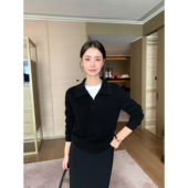 Maven 上衣 老钱风polo领套头毛衣女1OO羊毛针织衫 Lin 智性法则