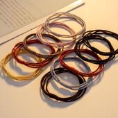 高弹力耐用橡皮筋女扎头2026新款 双拼色发圈头绳皮套气质马尾发绳