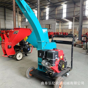 果园小型碎枝机碎木机柴油电启动葡萄藤粉碎机家具厂下脚料打碎机