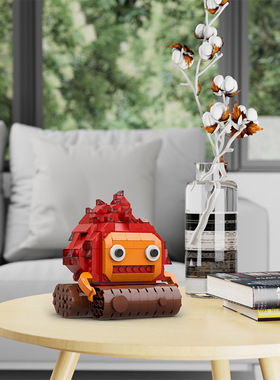 Moc跨境创意设计Howl's Moving Castle儿童玩具积木哈尔城堡摆件