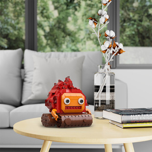 Moc跨境创意设计Howl's Moving Castle儿童玩具积木哈尔城堡摆件