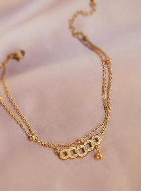 MaisonCleo复古铜钱铃铛脚链