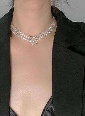 MaisonCleo复古宫廷珍珠锁骨链