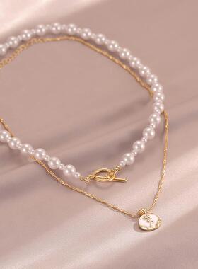 MaisonCleo双层珍珠锁骨项链