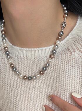 MaisonCleo糖果彩珍珠毛衣链