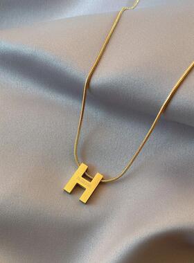 MaisonCleo金色字母锁骨链女