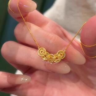 MaisonCleo「好物温柔」碎碎冰钱币项链钱多多锁骨链轻奢小众