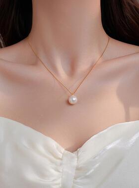 MaisonCleoS925纯银珍珠锁骨链
