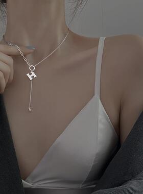 MaisonCleoH字母纯银锁骨链