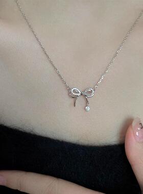 MaisonCleoS925纯银蝴蝶结项链