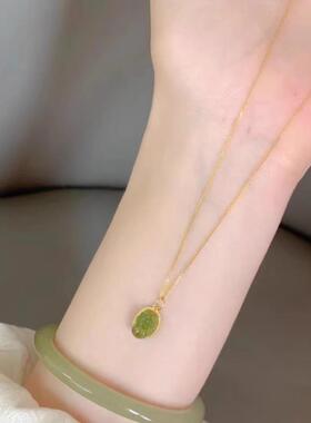 轻奢招财和田玉貔貅项链