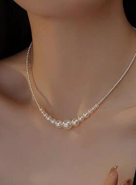 MaisonCleo925纯银正圆珍珠链