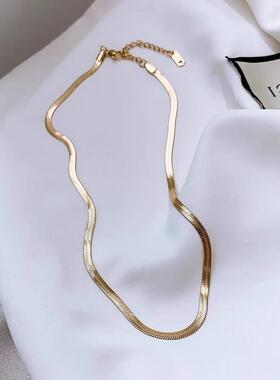 MaisonCleo银色蛇骨链项链百搭