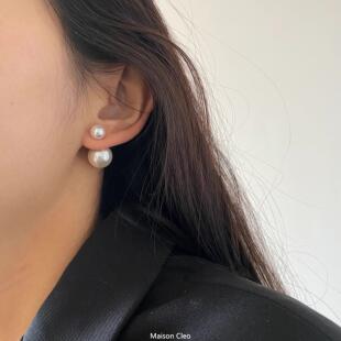 MaisonCleo「孤芳自赏」温柔两戴大小珍珠耳钉女小众名媛风耳环潮
