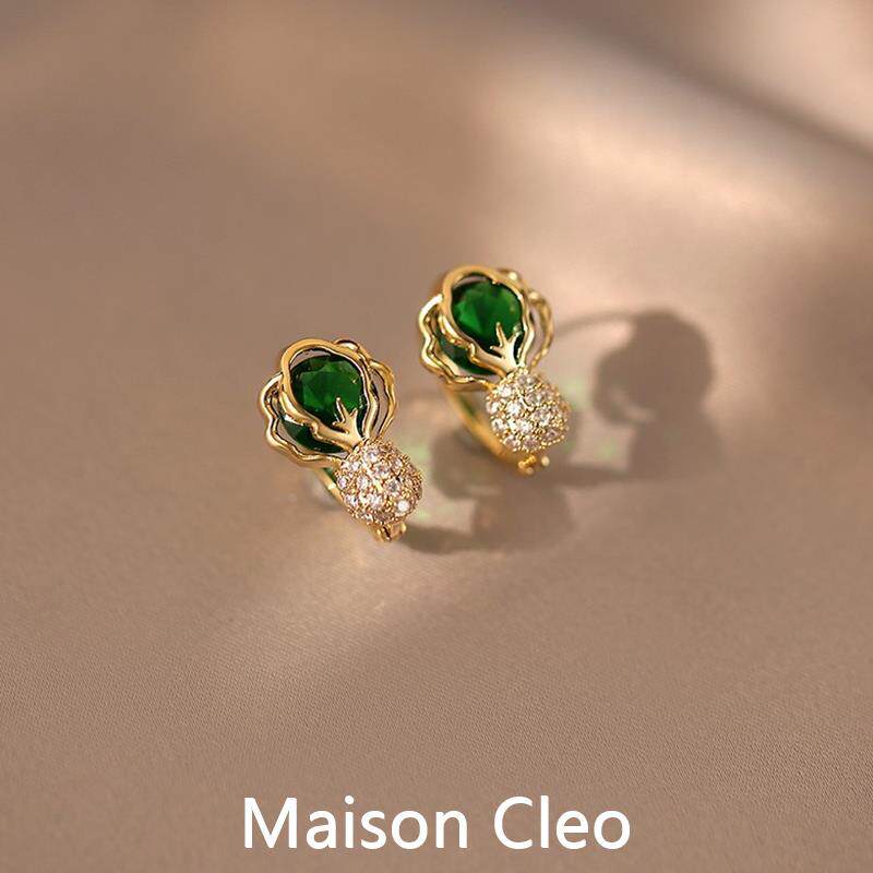 MaisonCleo「灿烂如春」轻奢高级感白菜耳钉潮时尚小众百搭耳环女