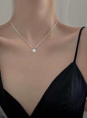 MaisonCleo夏季珍珠纯银项链女