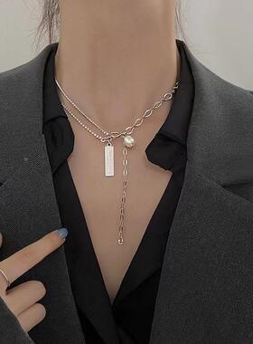 MaisonCleo小众珍珠短款锁骨链