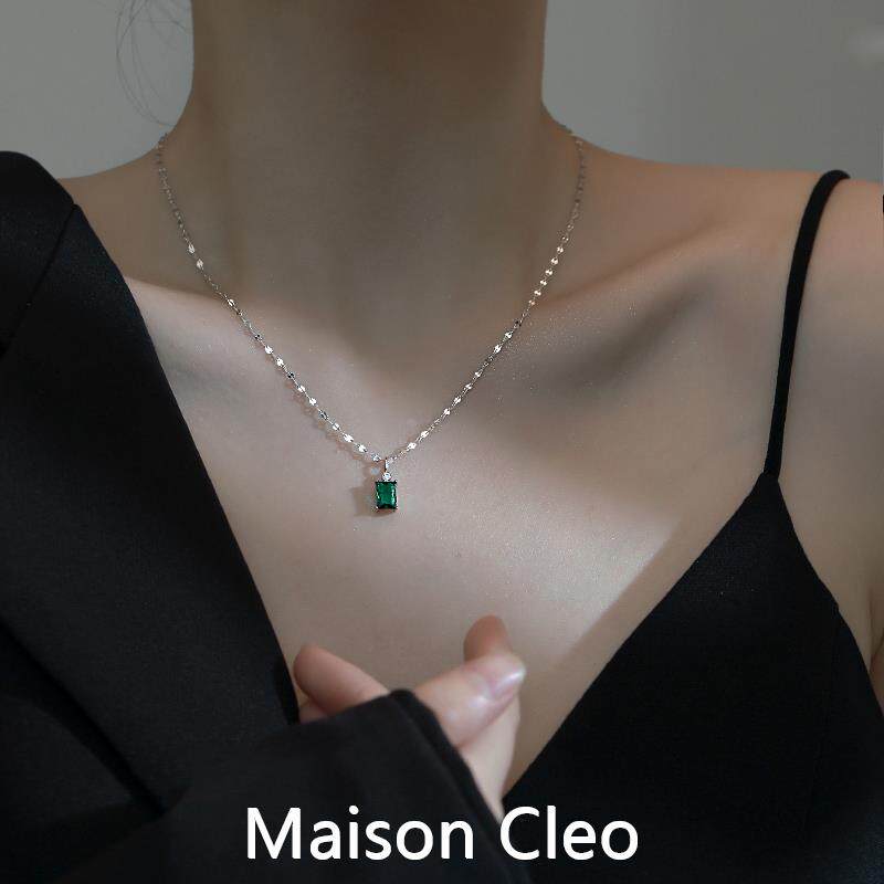 MaisonCleo祖母绿锆石项链
