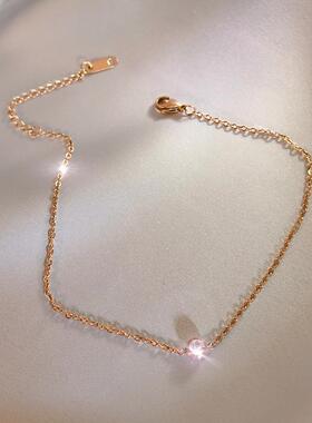 MaisonCleo玫瑰金脚链小众百搭