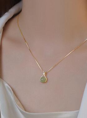 MaisonCleoS925纯银和田玉项链