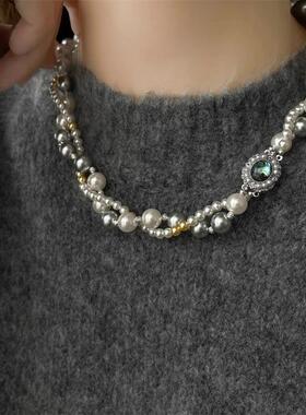 MaisonCleo双层珍珠毛衣链