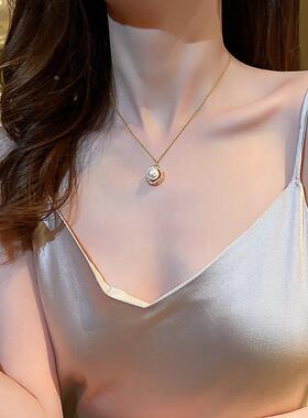 MaisonCleo螺旋珍珠显瘦锁骨链