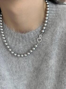 MaisonCleo真多麻银灰毛衣链