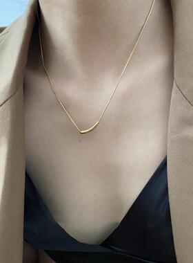 MaisonCleo「举止高雅」气质小茄子吊坠项链女小众设计感锁骨链潮