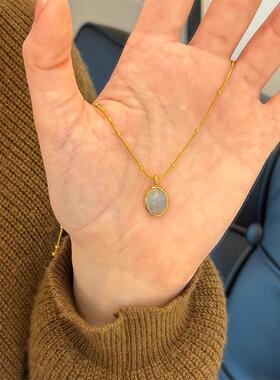 MaisonCleo海蓝宝月光石项链