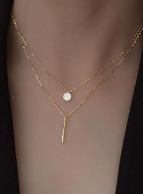 MaisonCleoS925银闪钻锁骨链