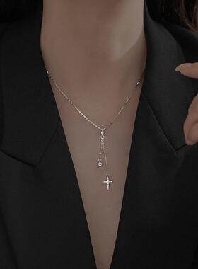 MaisonCleoS925银十字架锁骨链