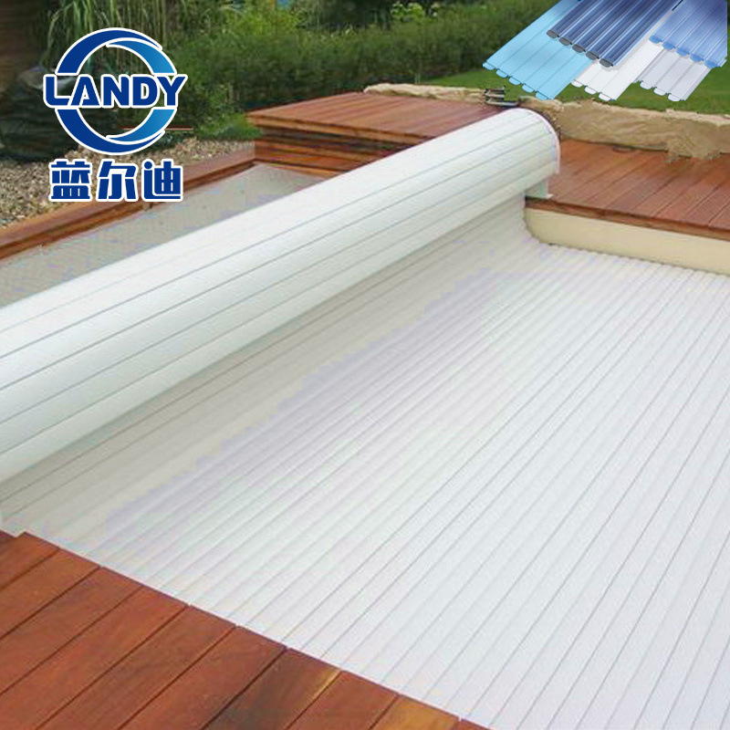 广州厂家蓝尔迪 抗老化防腐蚀 泳池PC浮条保温盖 防蒸发安全盖